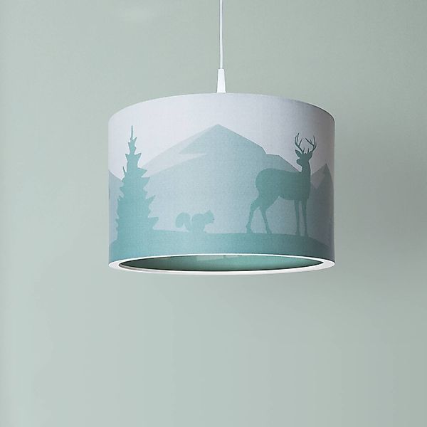Hängeleuchte 25/40 Scandi Wald, Ø 38 cm, grün, 1-flammig günstig online kaufen