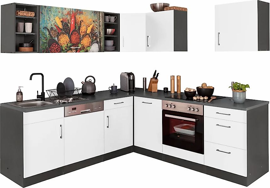 HELD MÖBEL Winkelküche "Paris", ohne E-Geräte, Stellbreite 220/220 cm günstig online kaufen