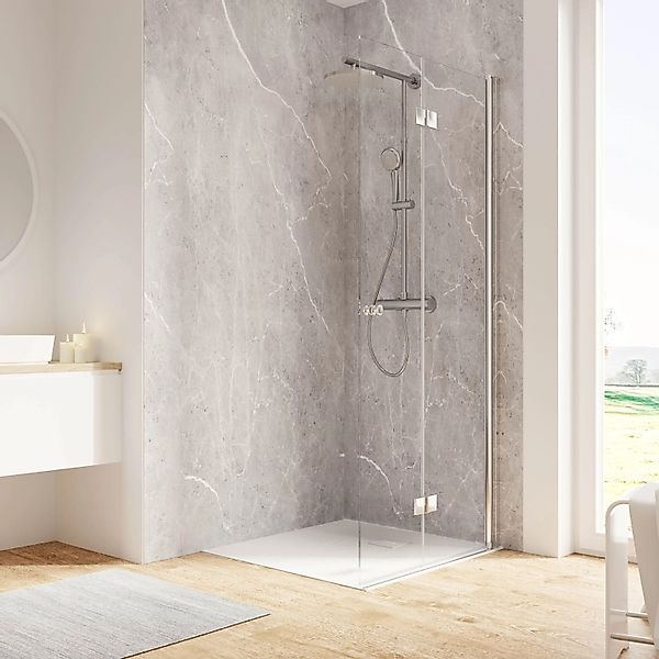 Schulte Duschkabine Walk In Drehfalttür Garant 2.0 Rechts 120x200 cm Chromo günstig online kaufen