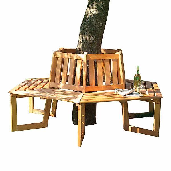 promadino Baumbank Kiefernholz, in honigbraun, in 2 Varianten günstig online kaufen