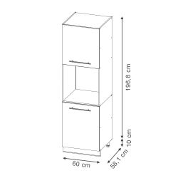 Vicco Herdumbauschrank Fame-Line, Hellblau-grau/Weiß, 60 cm günstig online kaufen