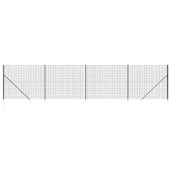 vidaXL Maschendrahtzaun mit Bodenhülsen Anthrazit 1,6x10 m 154276 günstig online kaufen
