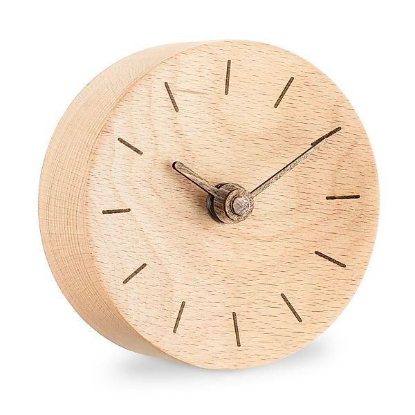 Navaris Tischuhr Holz Tischuhr rund - günstig online kaufen