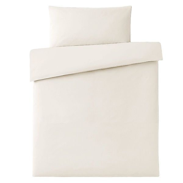Makian Bettwäsche Uni - Beige, Baumwolle, günstig online kaufen