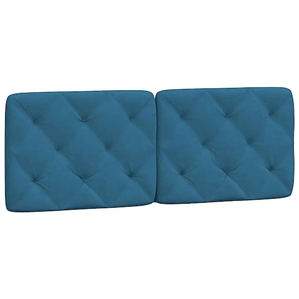 vidaXL Kopfteil-Kissen Blau 140 cm Samt 374731 günstig online kaufen