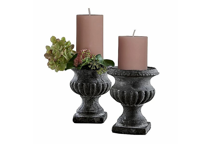 Mirabeau Kerzenständer Kerzenständer 2er Set Renny antikschwarz günstig online kaufen