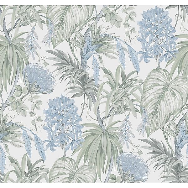 Sanders & Sanders Tapete Tropische Blätter Blau Und Grün 53 Cm X 1005 M 640 günstig online kaufen