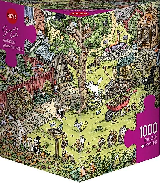 HEYE Puzzle Garden Adventures / Simons Cat, 1000 Puzzleteile, Made in Europ günstig online kaufen