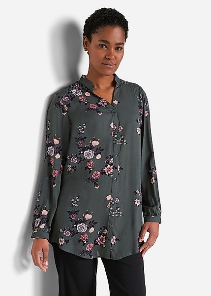 bonprix Longbluse lockere Passform, aus Viskose, fließender Stoff, Casual S günstig online kaufen