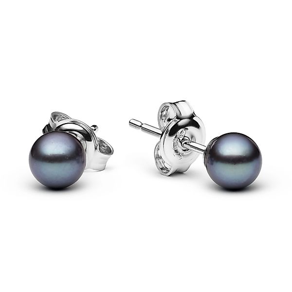 Gaura Pearls Paar Ohrstecker schwarz, rund, günstig online kaufen