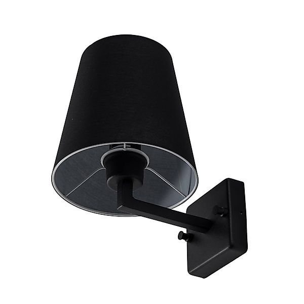 Wandleuchte Profil, schwarz, Metall/ Stoff, Höhe 30 cm günstig online kaufen