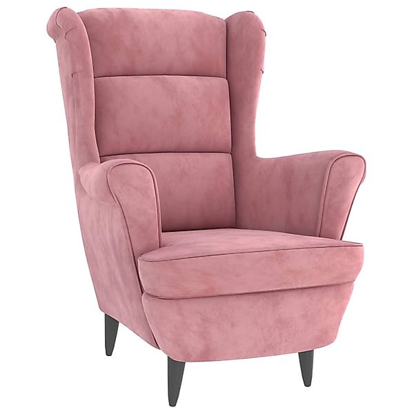 vidaXL Sessel, Loungesessel Rosa Samt günstig online kaufen