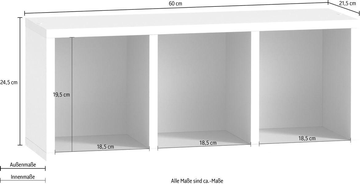 Schildmeyer Wandregal Bjarne, Breite 60,2 cm günstig online kaufen