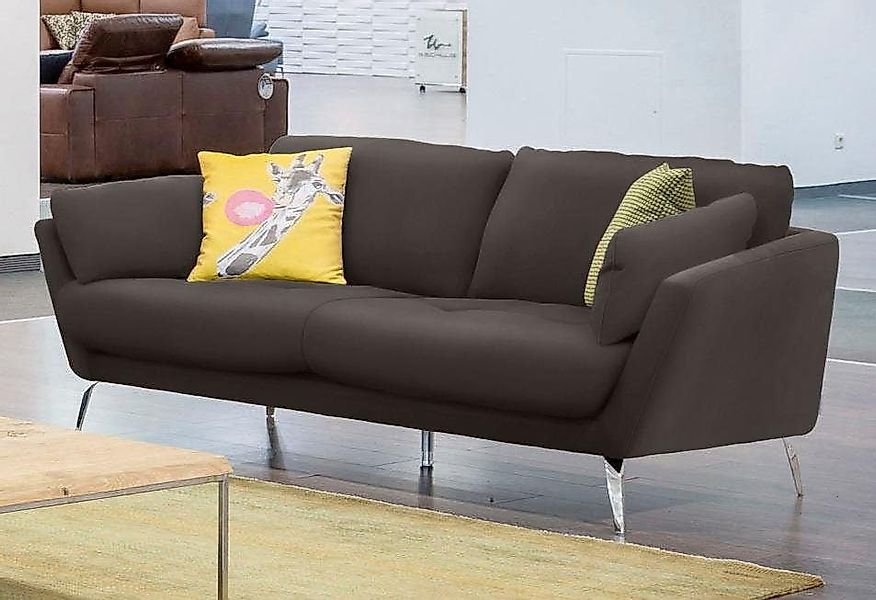 W.SCHILLIG 2-Sitzer "softy", mit dekorativer Heftung im Sitz, Füße Chrom gl günstig online kaufen