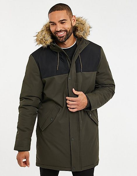 Threadbare Parka THB Jacket Parkston (1-St) mit Kunstfell-Kapuze günstig online kaufen