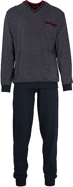 GÖTZBURG Pyjama "Manhattan" 2 tlg. Langarm, V-Ausschnitt, lange Hose, V-Aus günstig online kaufen