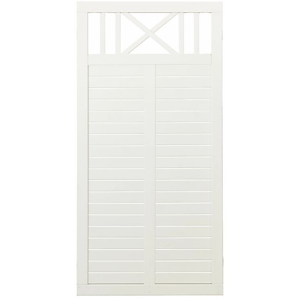 Sichtschutzzaun Nostalgi Nadelholz Weiß 90 cm x 180 cm günstig online kaufen
