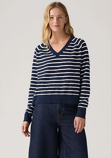 Levis V-Ausschnitt-Pullover "TARA SUPER SOFT V", im Bund beidseitig mit kur günstig online kaufen