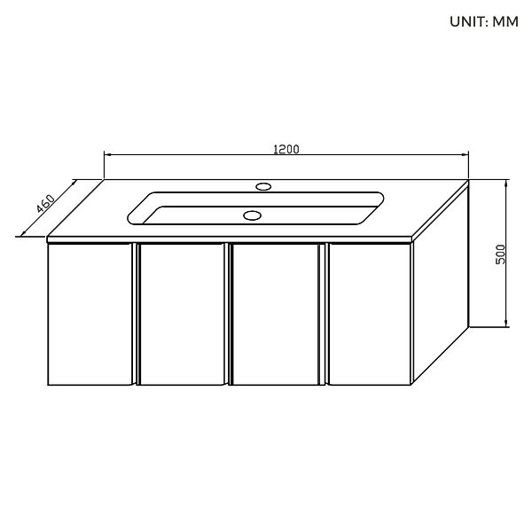 BRIDGE BENO Badmöbel-Set 120 cm Wandhängender günstig online kaufen