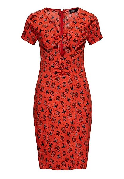 QueenKerosin Etuikleid Cherries & Roses (1-tlg) mit Allover-Print günstig online kaufen