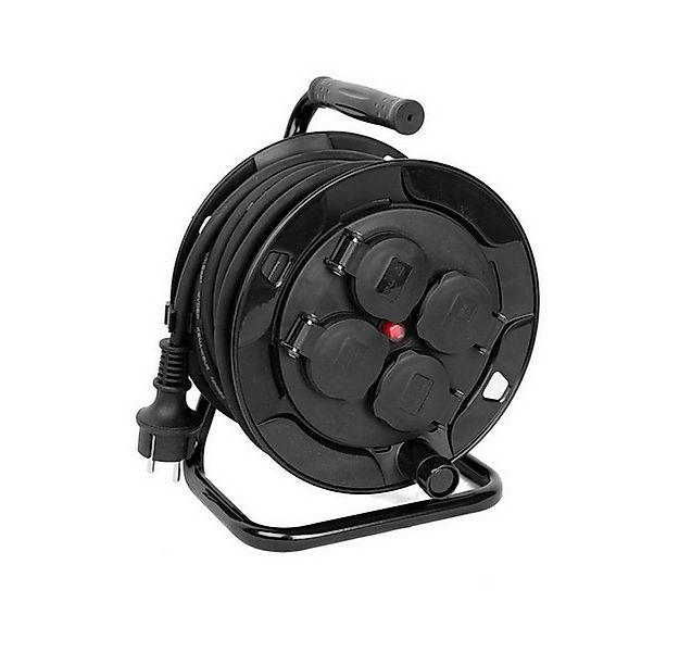 Linder Exclusiv GmbH Verlängerungskabel Wickelgriff Schwarz Kabel Kabeltrom günstig online kaufen