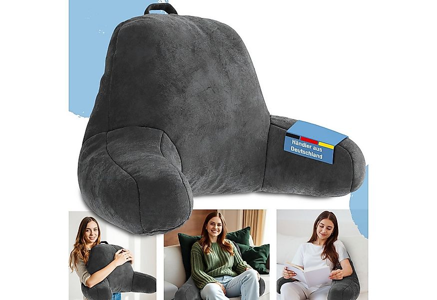 ELONEO Rückenkissen mit Armlehnen für Bett & Sofa, waschbarer & abnehmbarer günstig online kaufen