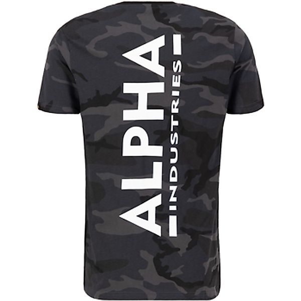 Alpha  T-Shirt Backprint T Camo - black camo günstig online kaufen