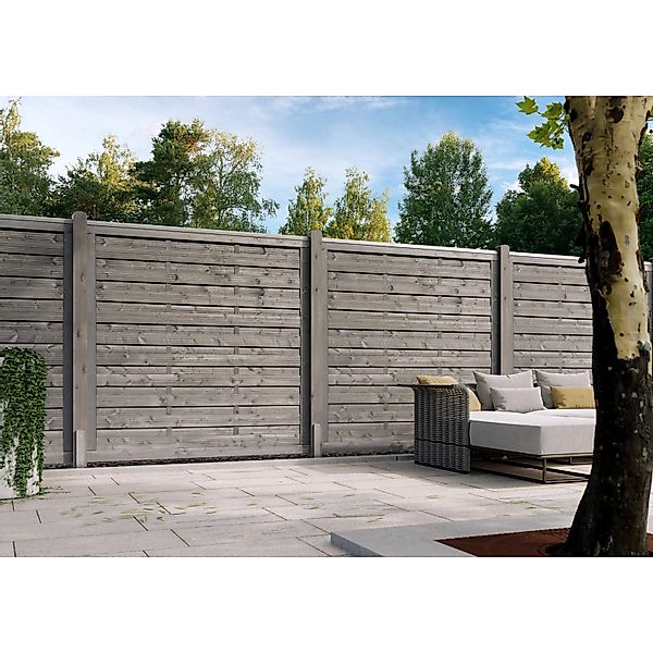 T & J Sichtschutzzaun Nightline Dunkelgrau 180 x 180 cm günstig online kaufen