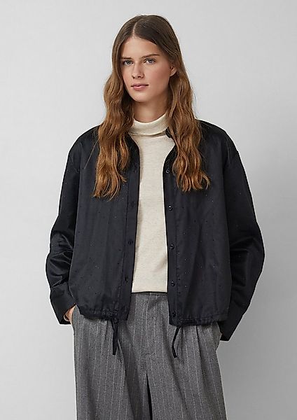 s.Oliver Langarmbluse Bluse Hemdbluse mit Glitzersteinen und Schnürung am S günstig online kaufen