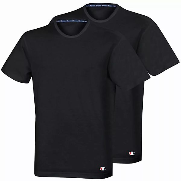 Champion Herren T-Shirt, 2er Pack - Rundhals, Baumwolle Schwarz L günstig online kaufen