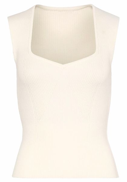 LASCANA Stricktop mit eckigem Ausschnitt, elegantes günstig online kaufen