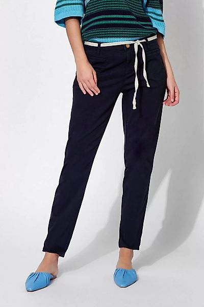 ROSNER 5-Pocket-Hose Alisa_084G mit glitzerndem Bindegürtel günstig online kaufen