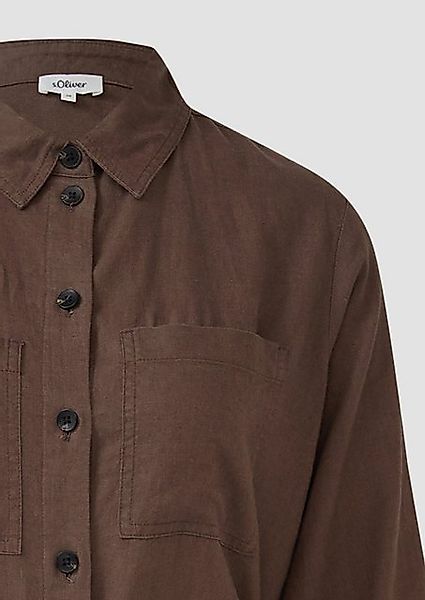 s.Oliver Maxikleid Hemdblusenkleid im Relaxed Fit mit geflochtenem Gürtel günstig online kaufen