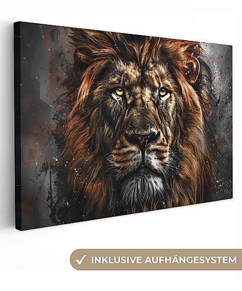 OneMillionCanvasses® Leinwandbild Löwe - Tiere - günstig online kaufen