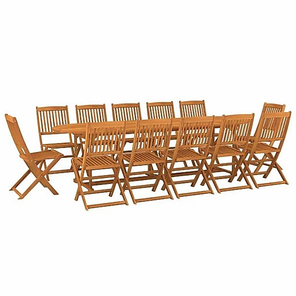 13-tlg. Garten-essgruppe Akazie Massivholz günstig online kaufen