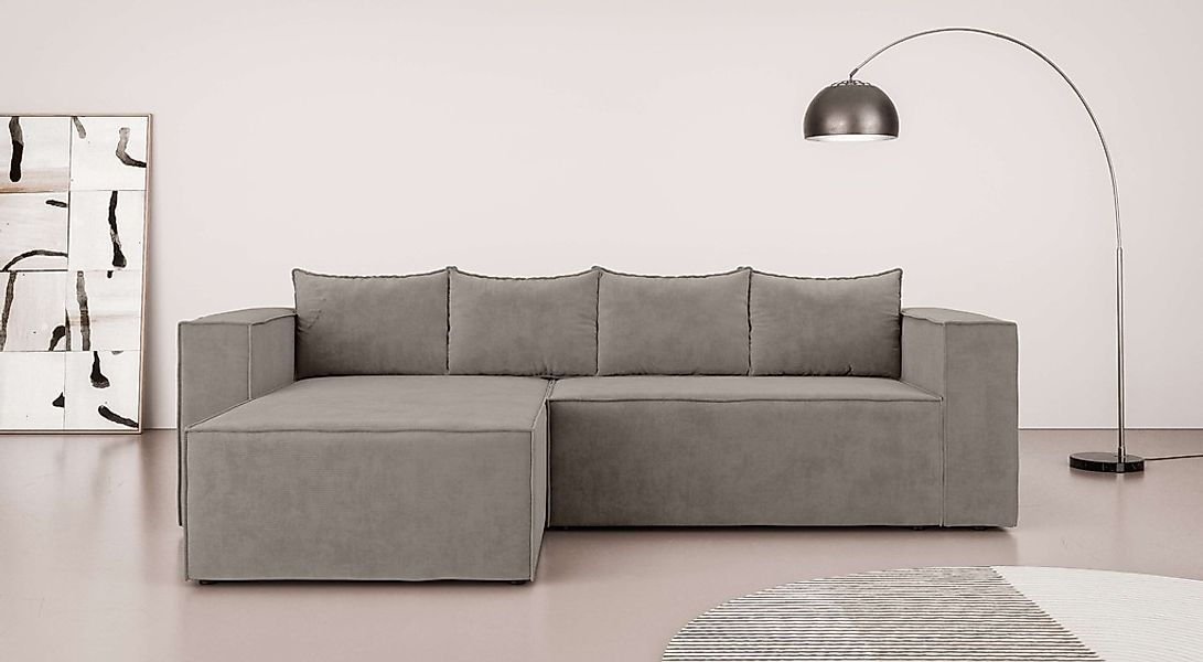 Home affaire Ecksofa "LINCOLNVILLE mit Bettfunktion und Bettkasten, Maße B/ günstig online kaufen