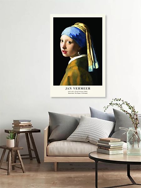 Poster / Leinwandbild - Johannes Vermeer: Mädchen Mit Dem Perlenohrring - A günstig online kaufen