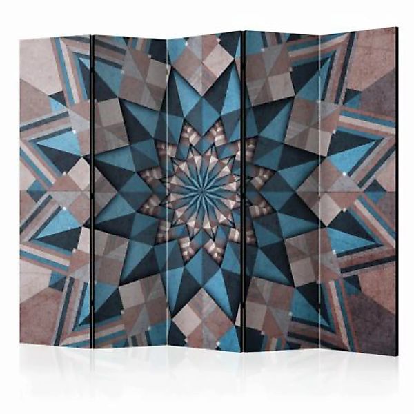 artgeist Paravent Star Mandala (Brown and Blue) II [Room Dividers] grau-kom günstig online kaufen