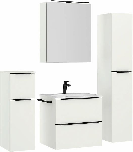 nobilia Badmöbel-Set "Levere" vormontiert, mit Soft-Close, 4 Stk. tlg. günstig online kaufen