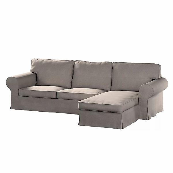 Bezug für Ektorp 2-Sitzer Sofa mit Recamiere, beige-grau, Ektorp 2-Sitzer S günstig online kaufen