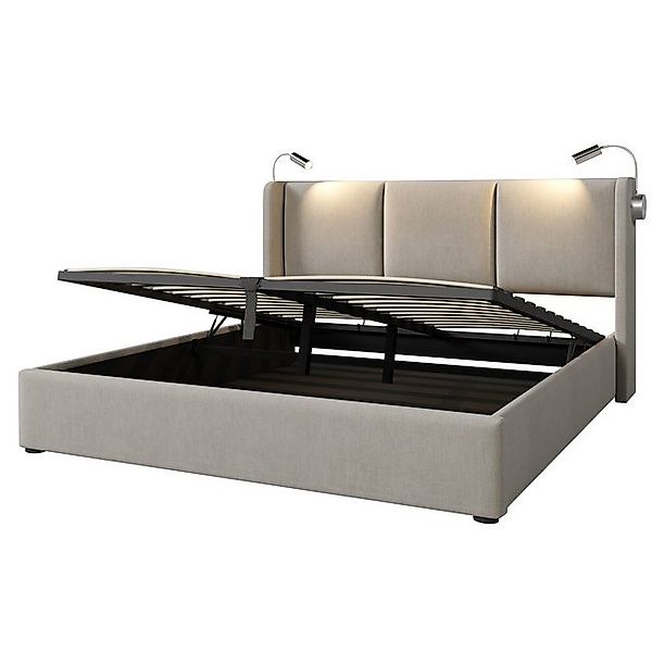Gotagee Polsterbett Gästebett Jugendbett 140x200cm Bettgestell Leinen Flach günstig online kaufen