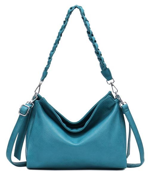 ITALYSHOP24 Schultertasche Damen Tasche Shopper FLECHTOPTIK günstig online kaufen