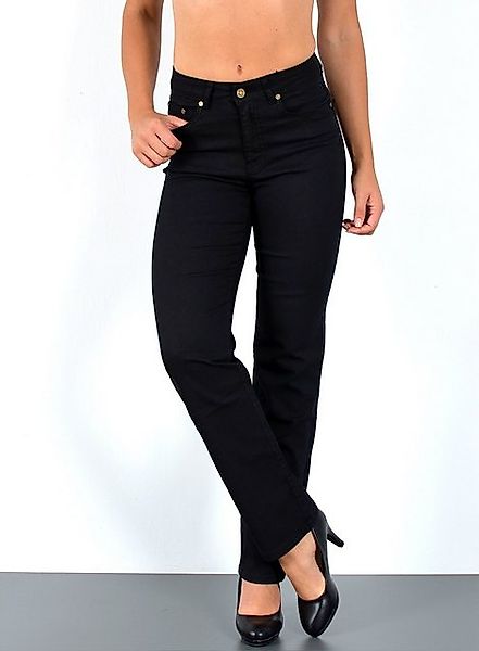 ESRA Stoffhose Damen Straight Fit Hose High Waist Business-Hose bis Große G günstig online kaufen