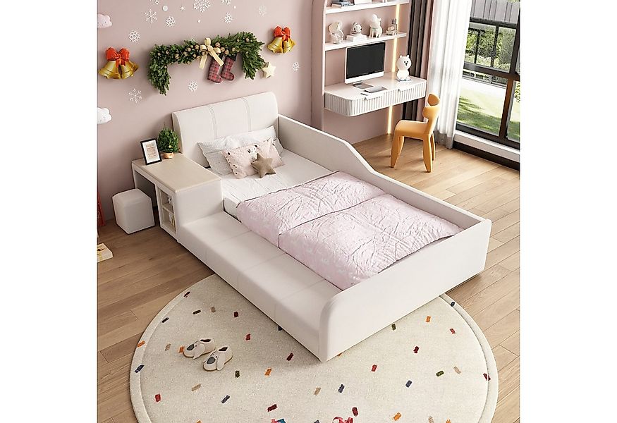 OKWISH Polsterbett Kinderbett Funktionsbett (mit Schreibtisch, Hocker und S günstig online kaufen