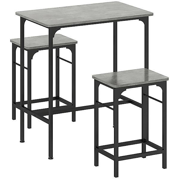 HOMCOM Bartisch Set Bartisch mit Barhocker-Set Esstisch für Esszimmer Küche günstig online kaufen