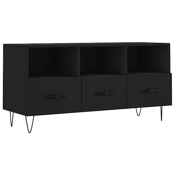 furnicato TV-Schrank Schwarz 102x36x50 cm Holzwerkstoff (1-St) günstig online kaufen