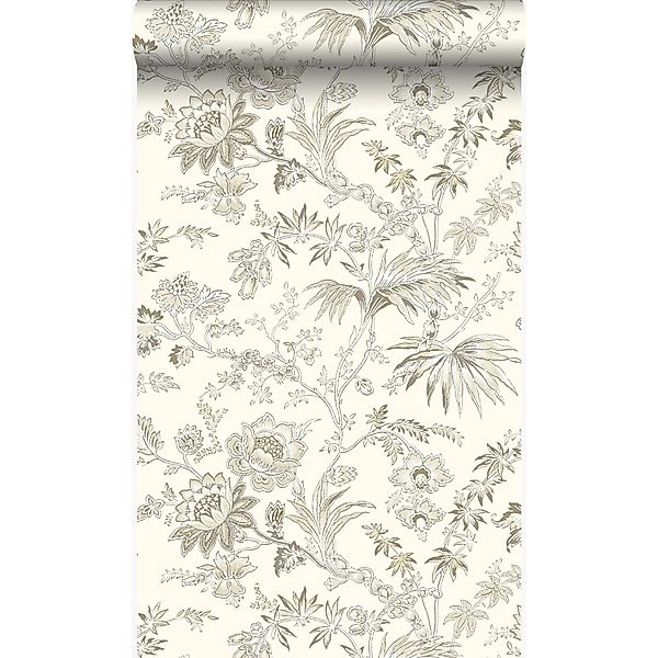 Origin Wallcoverings Tapete Blumen Crême-Weiß und Beige 53 cm x 10,05 m 326 günstig online kaufen