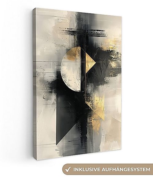 OneMillionCanvasses® Leinwandbild Abstrakt - Schwarz - Farbe - Modern, Foto günstig online kaufen