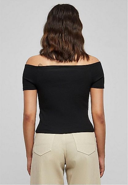URBAN CLASSICS Rundhalsshirt Damen Off Shoulder Rib Tee schulterfreies T-Sh günstig online kaufen