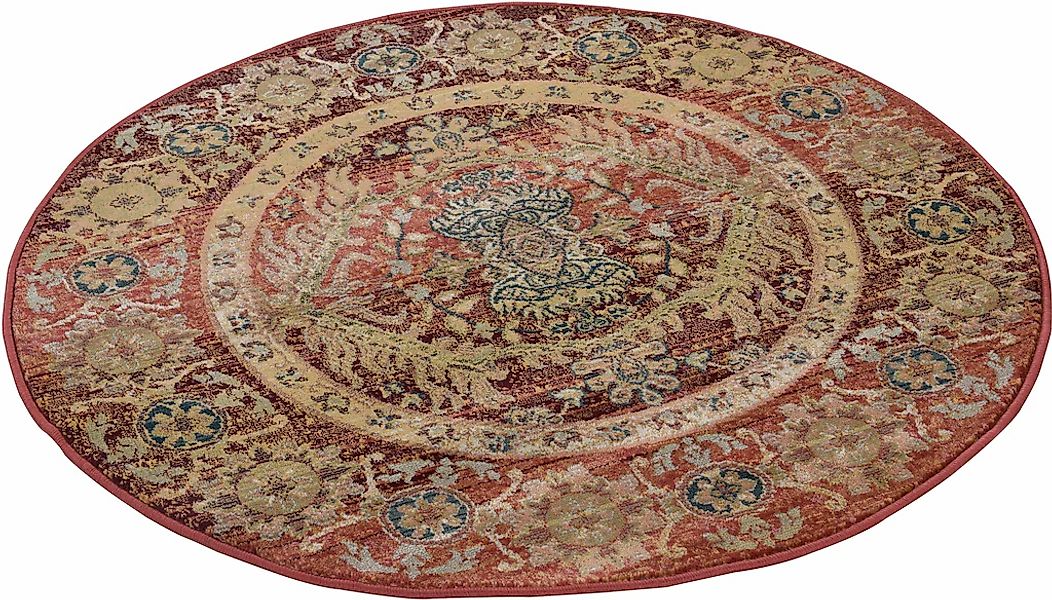 THEKO Teppich "Gabiro 3070" rund 10 mm Höhe Kurzflor, klassisches Design, i günstig online kaufen